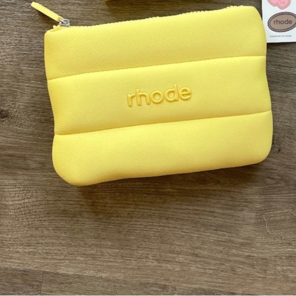 RHODE Sunny Yellow Quilted Pouch